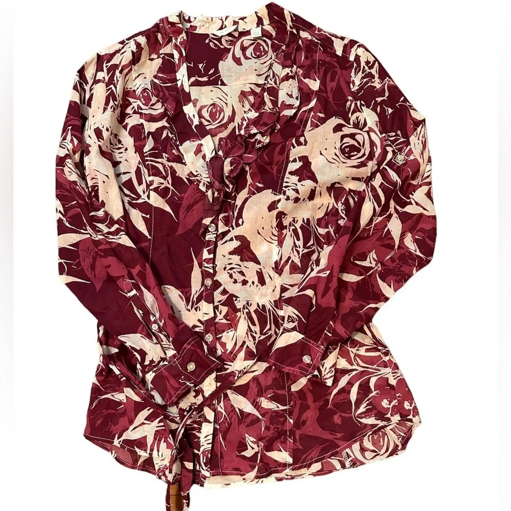 New York & Company floral blouse